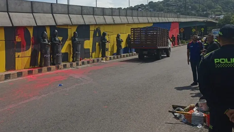Nuevo Enfrentamiento por Mural en Cúcuta; Interviene la Policía